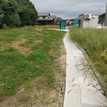 甲南慈眼寺さんにて、境界ブロック積み工事